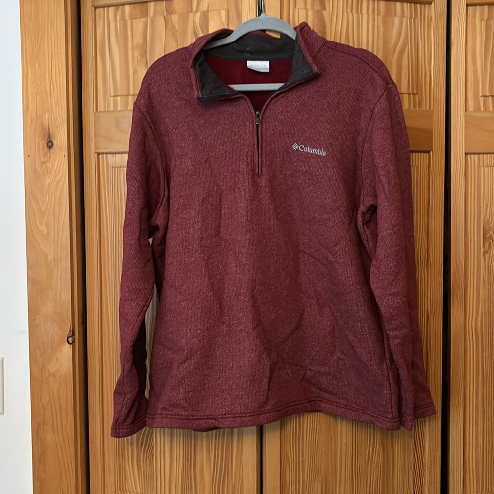 Columbia Men’s quarter zip pull over size Large like new